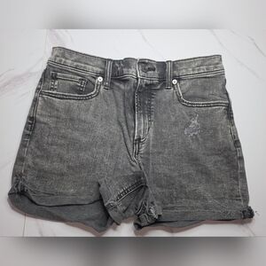 Express Charcoal Gray Distressed Denim Shorts | Size 4